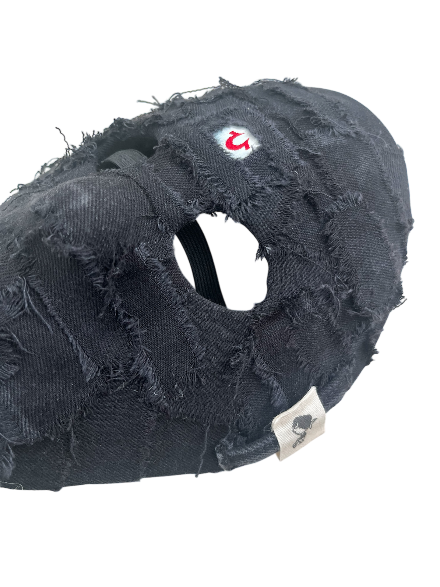 1/1 Black denim hockey mask