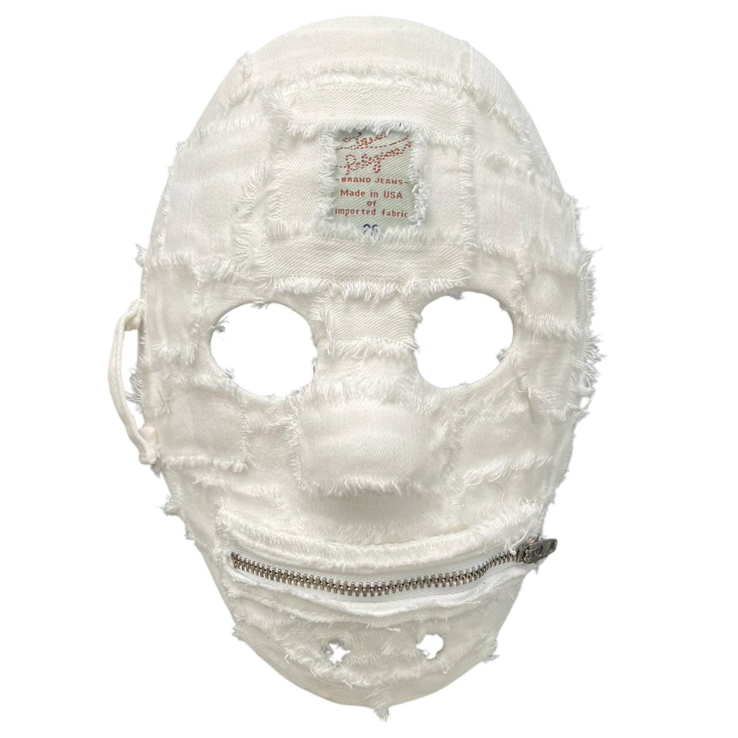 White denim hockey mask