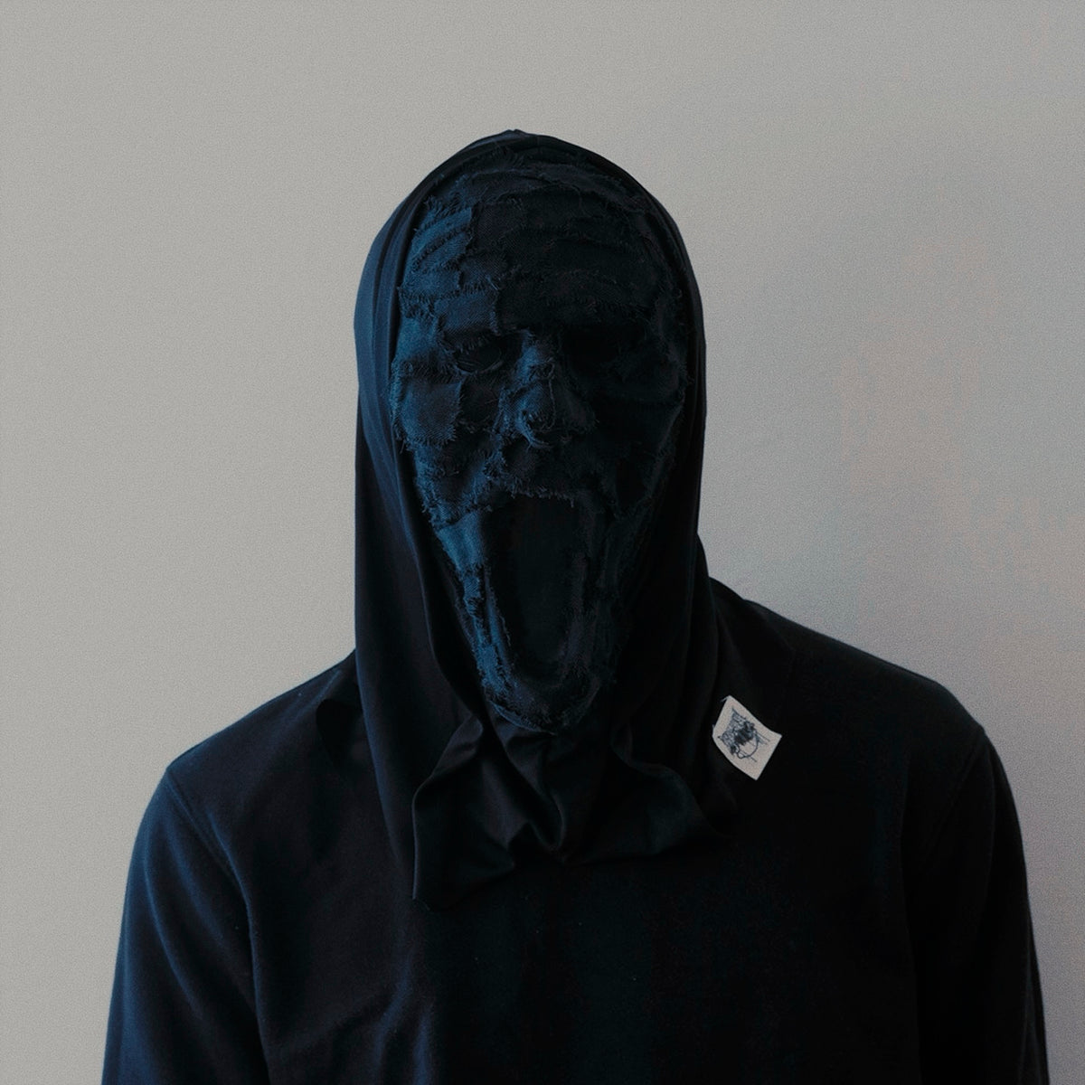 Black denim scream mask