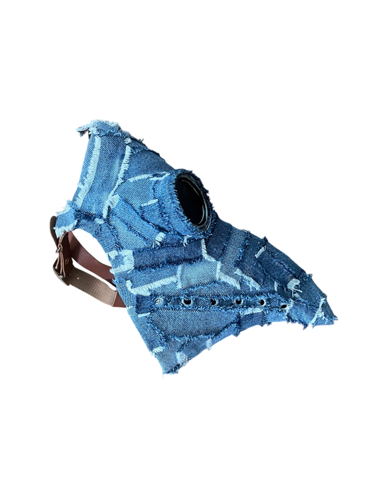 1/1 Blue denim plague doctor mask
