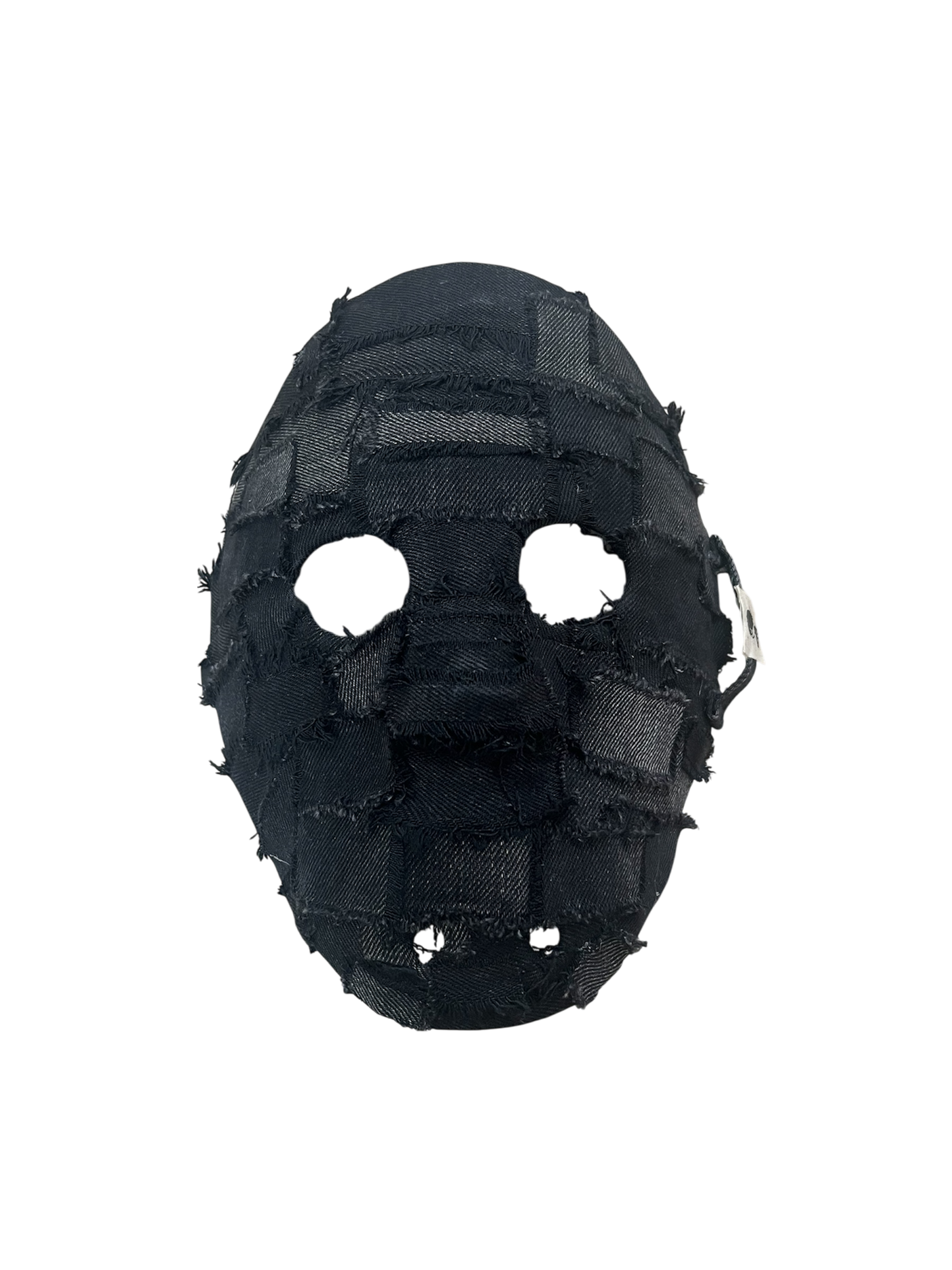 1/1 Black denim hockey mask