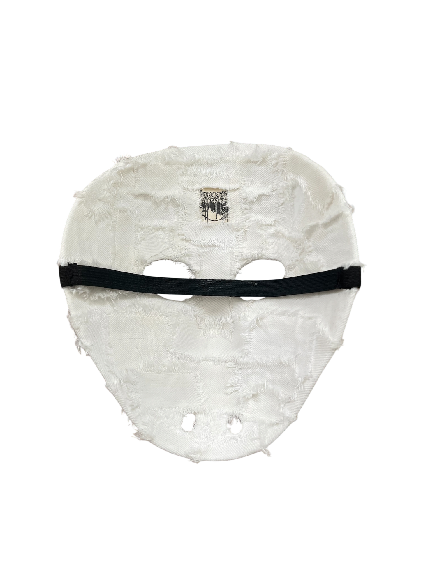 1/1 White denim hockey mask