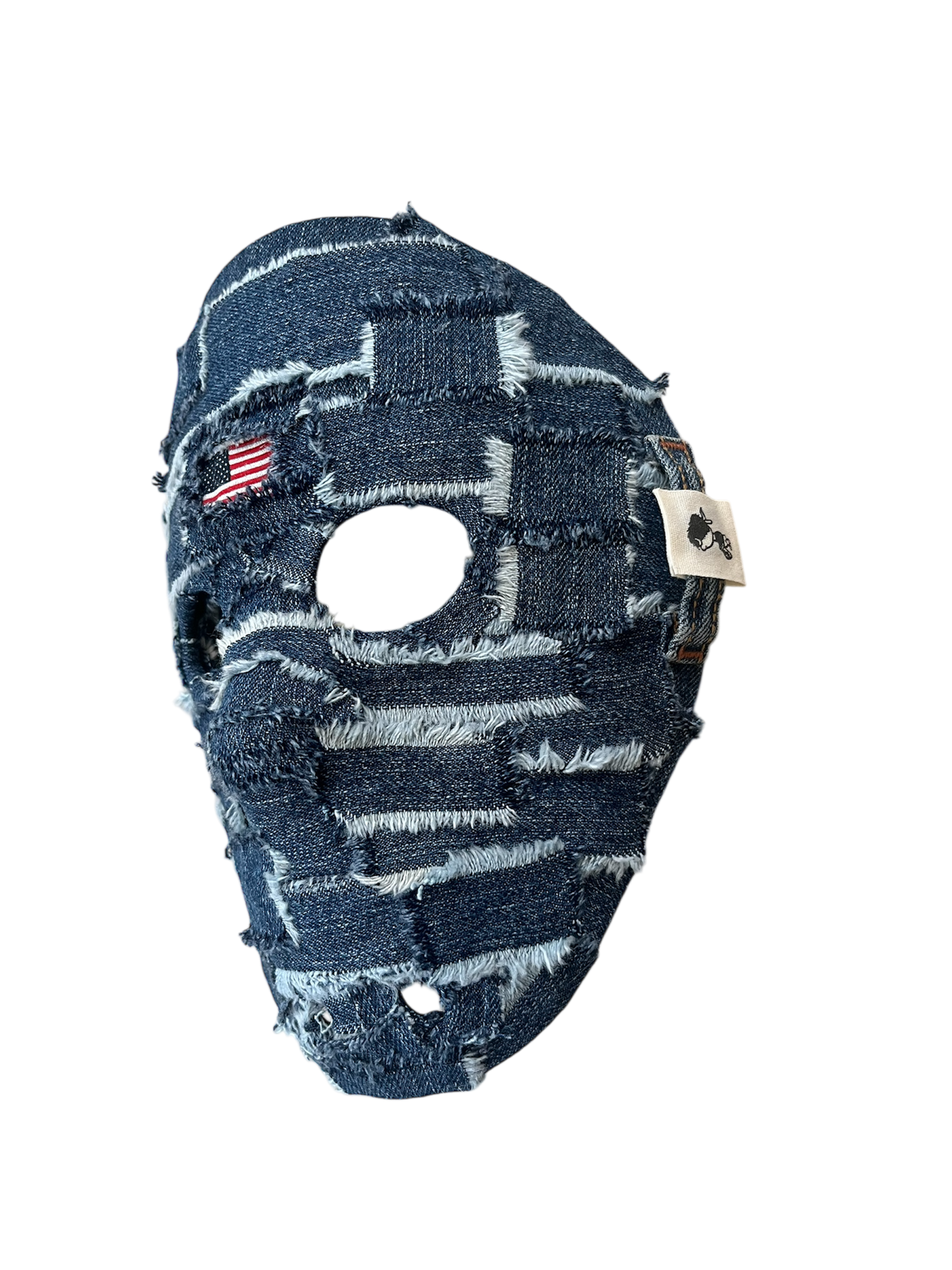1/1 Blue denim hockey mask