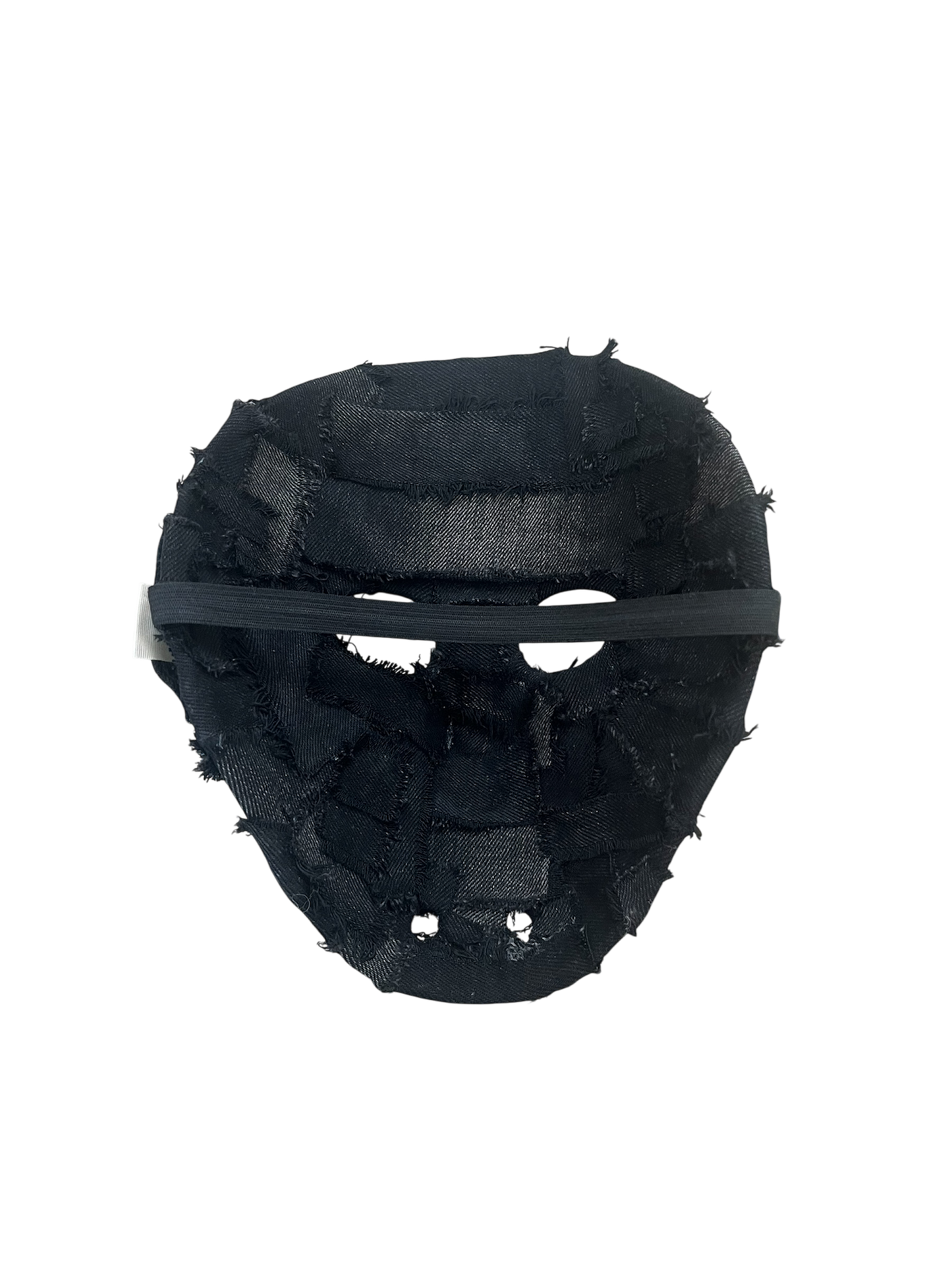 1/1 Black denim hockey mask