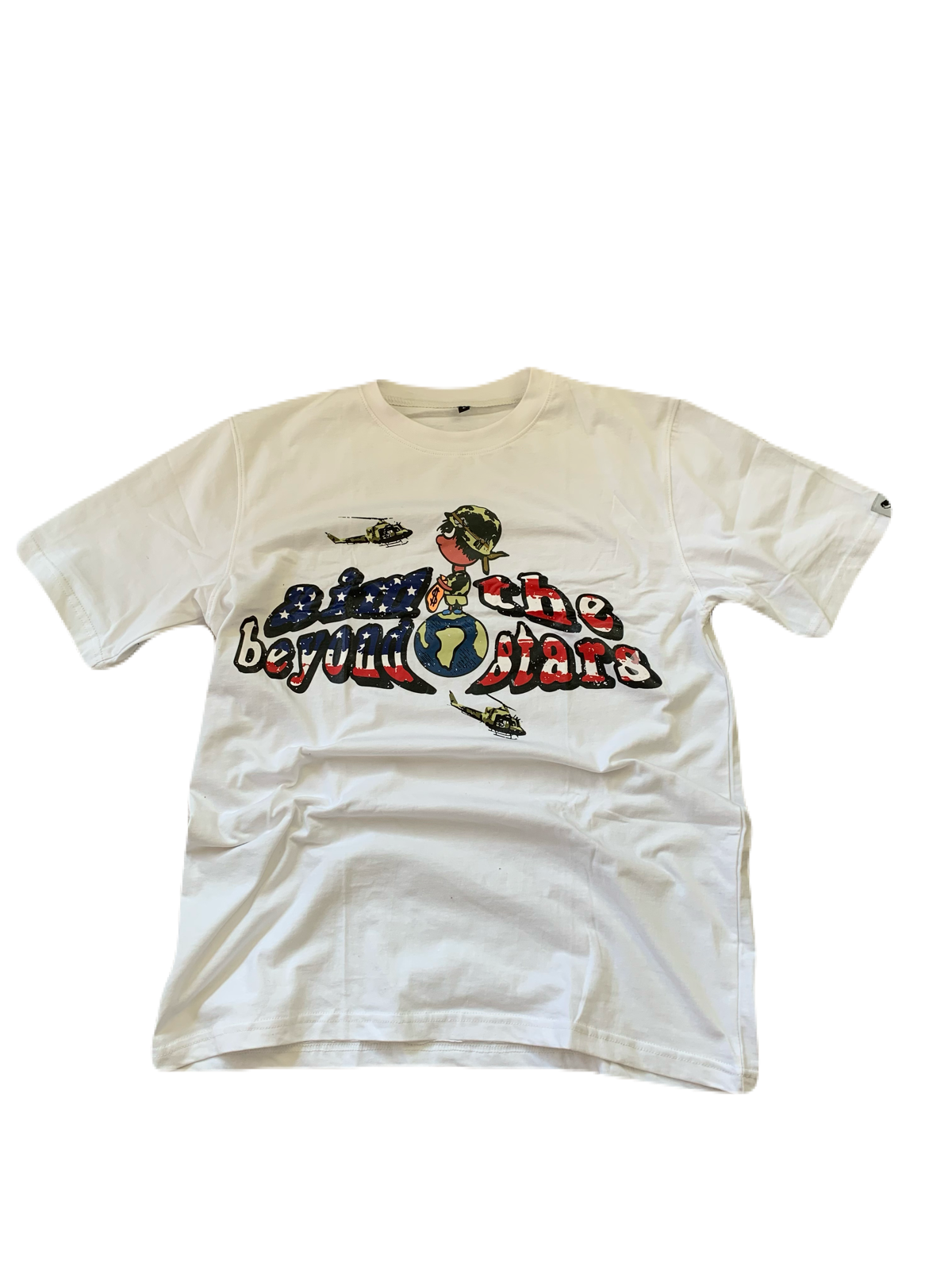 Og American flag logo tee White