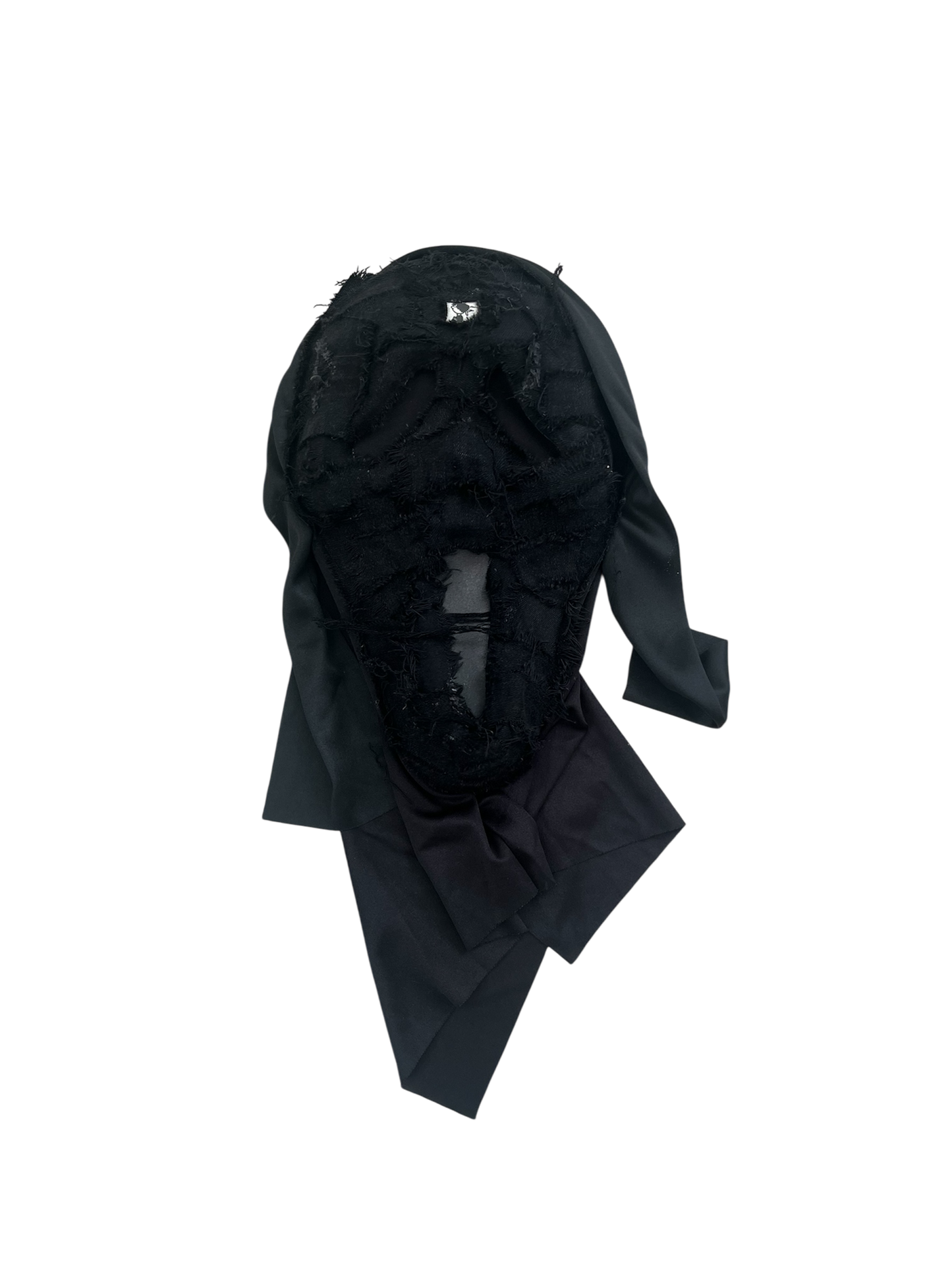 1/1 Black denim ghostface mask