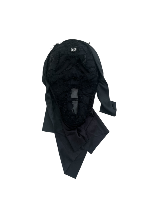 1/1 Black denim ghostface mask