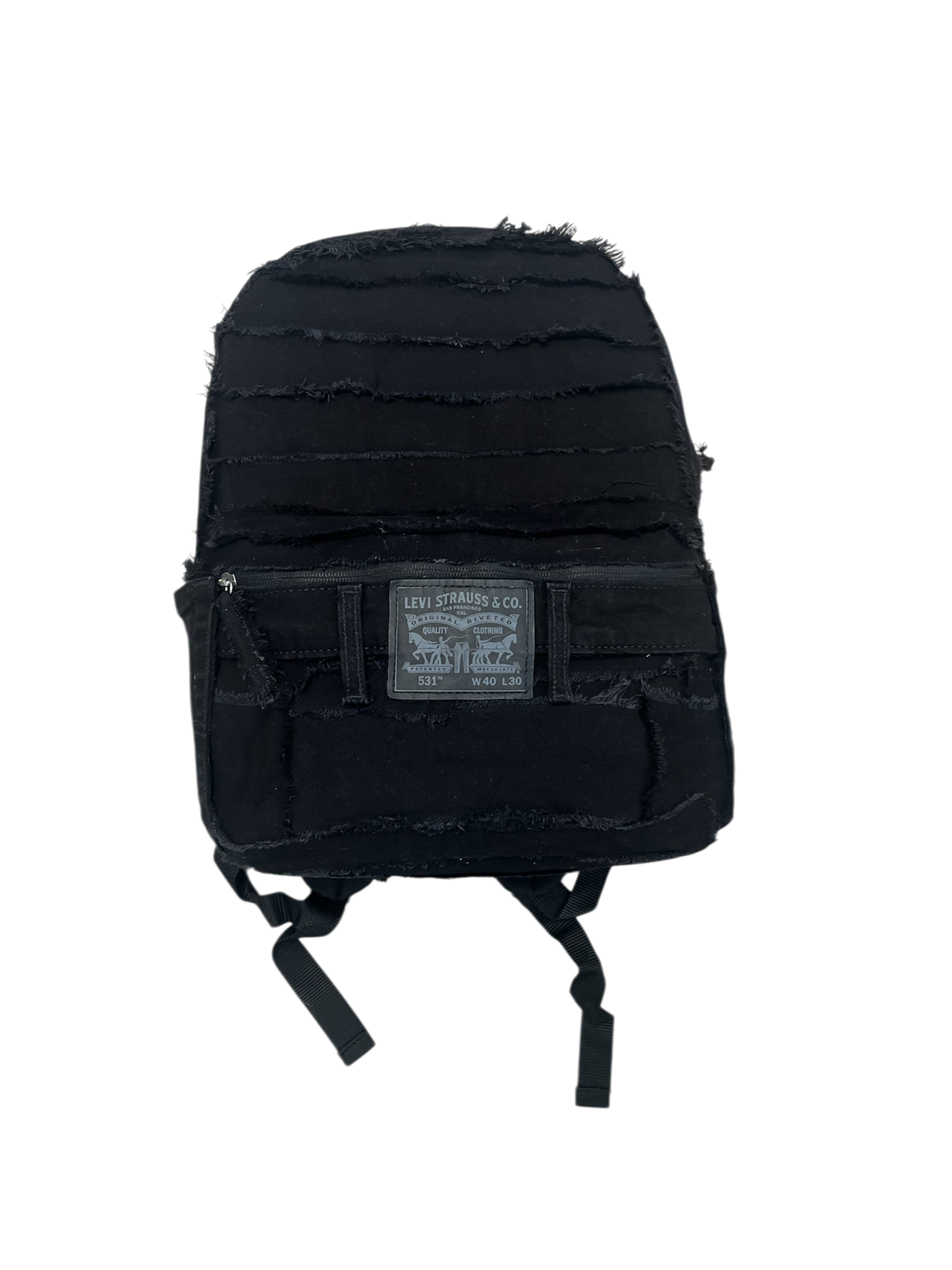 1/1 Black Denim Backpack