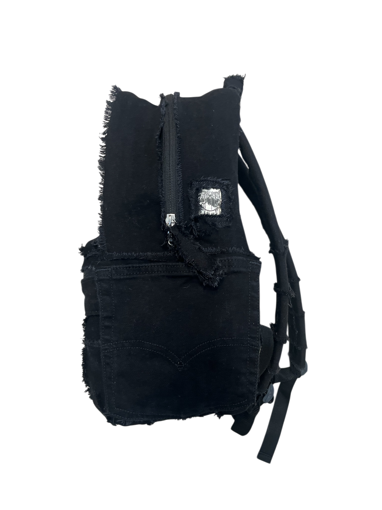 1/1 Black Denim Backpack